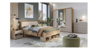 copy of Letto 140x200 VOX con 3 nicchie e 2 spazi per cassetti, senza rete