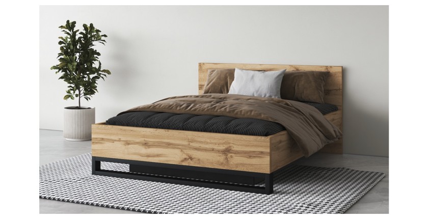 Lit coffre MILOS 140x200cm mis en situation