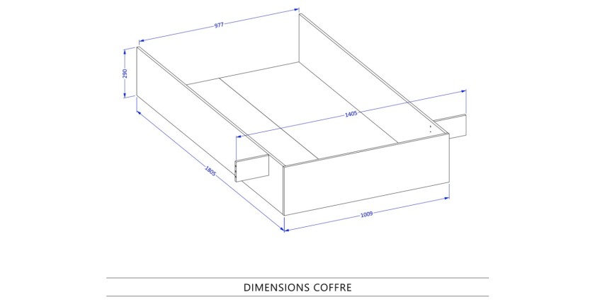 copy of Letto contenitore 140x200 stile industriale - Collezione MILOS. Colori rovere grezzo e nero.