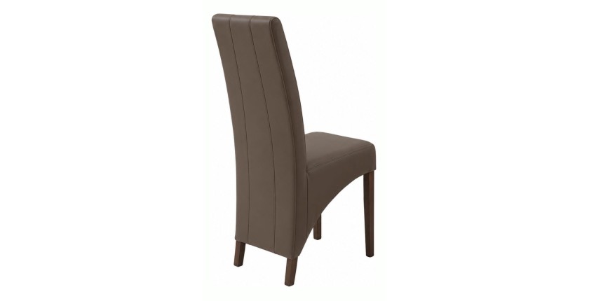 Chaise BASIKA marron vue de dos