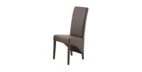 Chaise BASIKA marron vue de dos vue de face