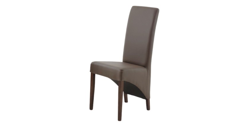 Chaise BASIKA marron vue de dos vue de face