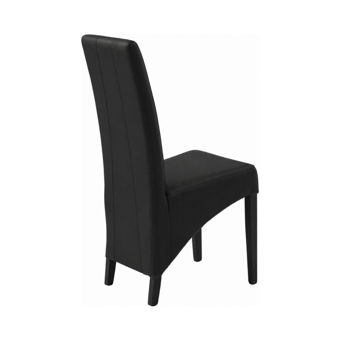 Set van 2 BASIKA zwarte stoelen van imitatieleer - Vintage stijl