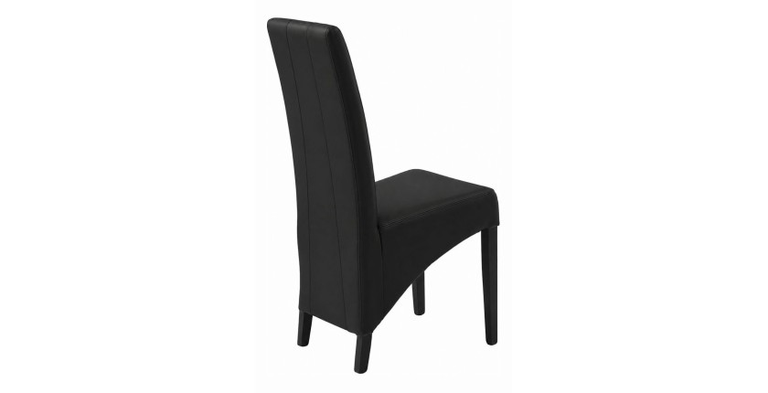 Chaise BASIKA noire vue de dos
