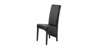Chaise BASIKA noire vue de face