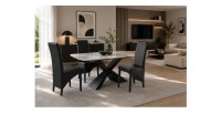 Lot de 2 chaises BASIKA noires mises en situation