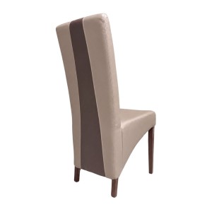 Lot de 2 chaises BASIKA blanc similicuir design vintage salle à manger