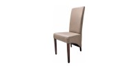 Chaise BASIKA marron clair et chocolat vu de face