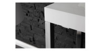 Zoom sur l'angle du bureau MONZA 120cm