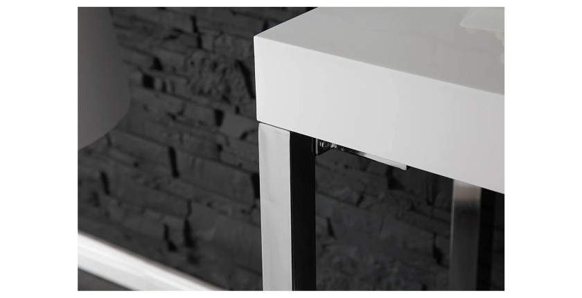 Zoom sur l'angle du bureau MONZA 120cm