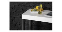 Zoom sur le coin du bureau MONZA 120cm