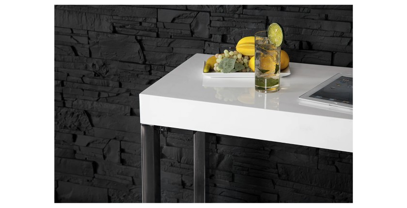 Zoom sur le coin du bureau MONZA 120cm