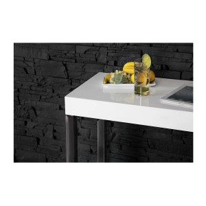 Zoom sur le coin du bureau MONZA 120cm