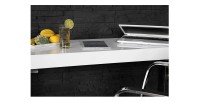 Zoom sur la tranche du bureau MONZA 120cm