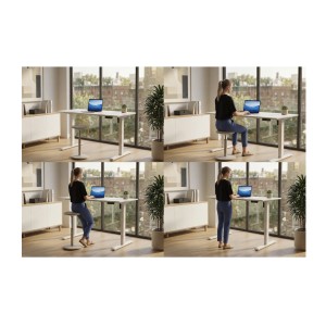 Zoom sur les différentes manières d'utiliser le bureau MONZA réglable en hauteur