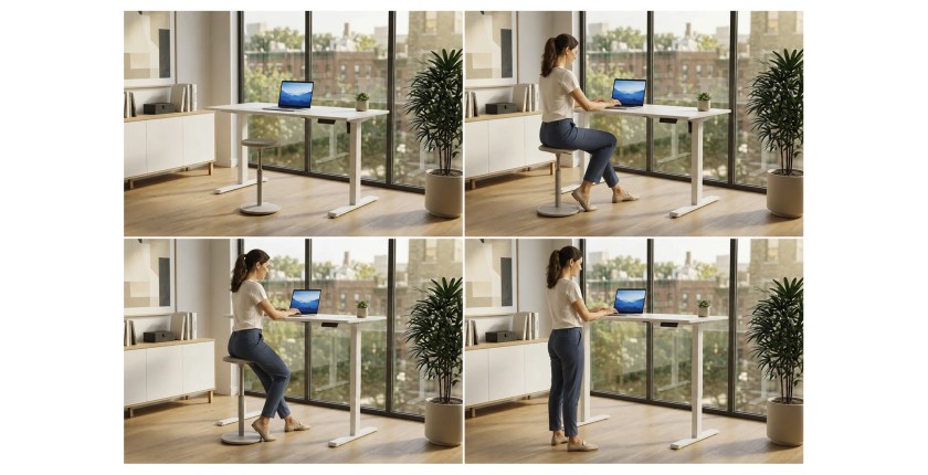 Guide d'utilisation du bureau MONZA réglable en hauteur
