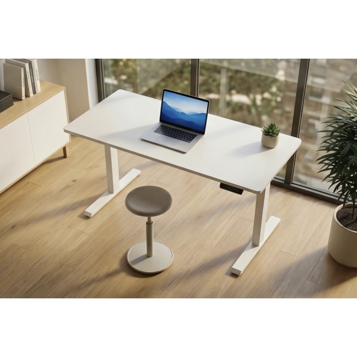 Escritorio eléctrico MONZA 140 cm blanco ajustable en altura