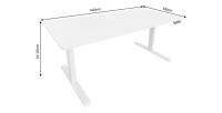 Bureau MONZA réglable en hauteur dimensions