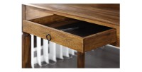 Zoom sur le tiroir du bureau ORBO 115cm style Davenport