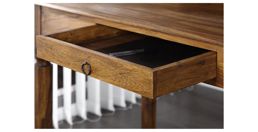 Zoom sur le tiroir du bureau ORBO 115cm style Davenport