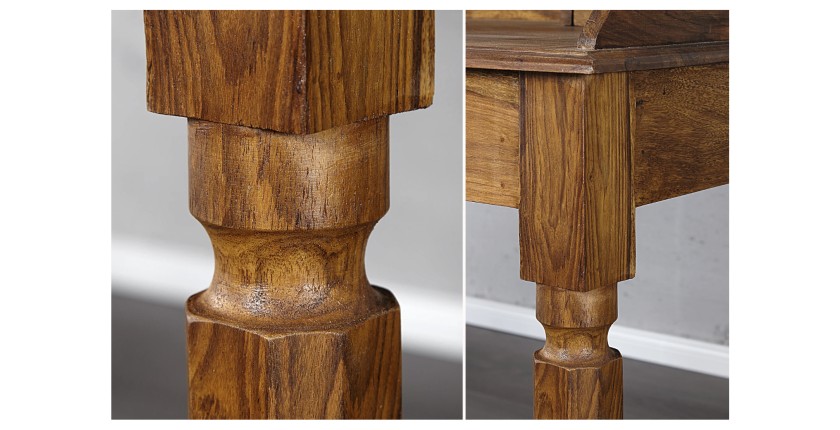 Zoom sur les détails du bureau ORBO 115cm style Davenport