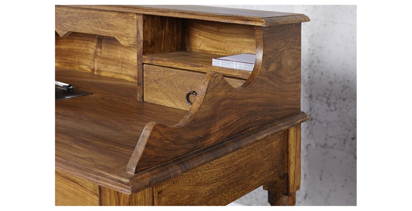 Zoom sur le côté du bureau ORBO 115cm style Davenport