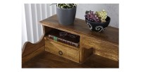 Zoom sur le haut du bureau ORBO 115cm style Davenport