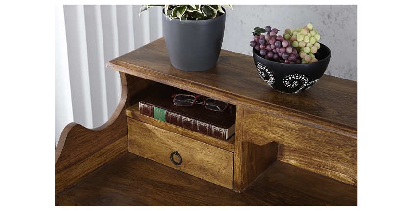 Zoom sur le haut du bureau ORBO 115cm style Davenport