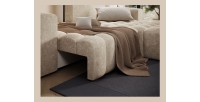 Canapé d’angle convertible DORY beige 250 cm avec coffre de rangement angle droit 