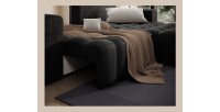 Canapé d’angle convertible DORY gris foncé 250 cm avec coffre de rangement angle droit 