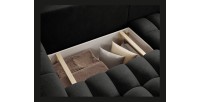 Canapé d’angle convertible DORY gris foncé 250 cm avec coffre de rangement angle droit 