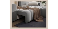 Canapé d’angle convertible DORY gris foncé 250 cm avec coffre de rangement angle droit 