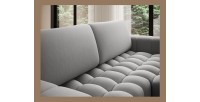 Canapé d’angle convertible DORY gris foncé 250 cm avec coffre de rangement angle droit 