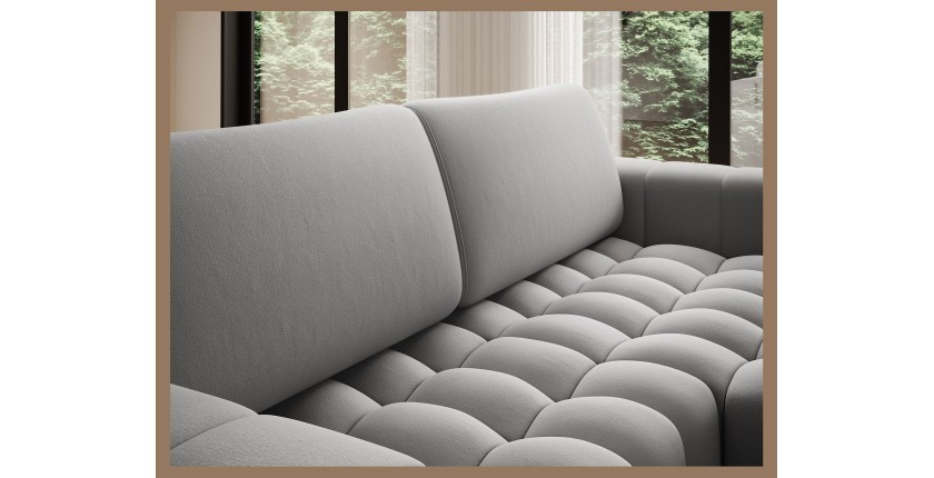 Canapé d’angle convertible DORY gris foncé 250 cm avec coffre de rangement angle droit 