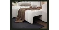 Canapé d’angle convertible DORY gris clair 250 cm avec coffre de rangement angle droit 