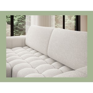 Canapé d’angle convertible DORY gris clair 250 cm avec coffre de rangement angle droit 