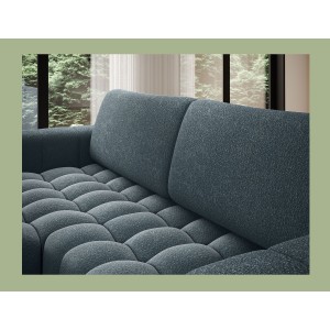 Canapé d’angle convertible DORY bleu nuit 250 cm avec coffre de rangement angle droit 