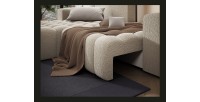 Canapé d’angle convertible DORY beige foncé 250 cm avec coffre de rangement angle droit 