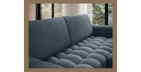 Canapé d’angle convertible DORY bleu nuit 250 cm avec coffre de rangement angle droit 