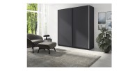 Armoire GOZU 151cm gris graphite vue dans un décor 3D