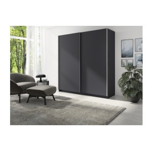 Armoire GOZU 151cm gris graphite vue dans un décor 3D