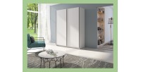 Armoire GOZU blanche 151cm dans un décor 3D