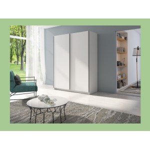 Armoire GOZU 181cm blanche dans un décor 3D