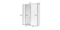 Armoire GOZU 151cm aspect bois foncé dimensions