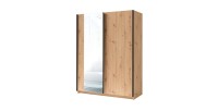 Armoire GOZU 151cm aspect bois foncé