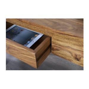 Zoom sur le tiroir ouvert du bureau ORBO 100cm