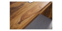 Zoom sur le plateau du bureau ORBO 100cm en bois de sheesham