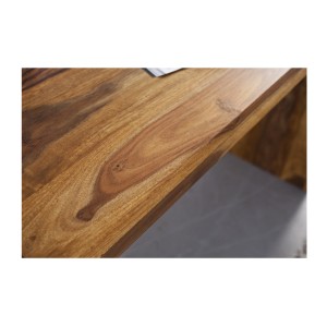 Zoom sur le plateau du bureau ORBO 100cm en bois de sheesham
