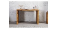 Bureau ORBO 100cm en bois de sheesham vu de face