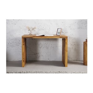 Bureau ORBO 100cm en bois de sheesham vu de face